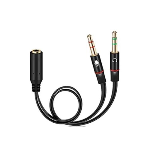 3.5mm Female to 2*3.5mm Male With Seperate Audio and microphone